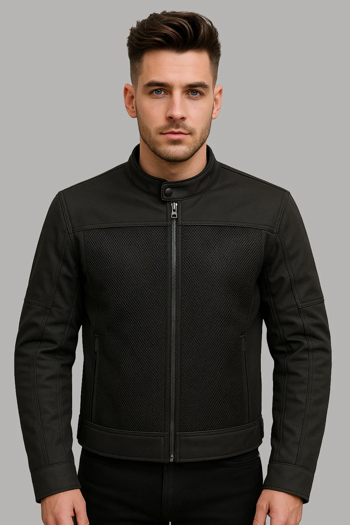 Velocity Black Men's Motorcycle Textile Jacket - Image 6