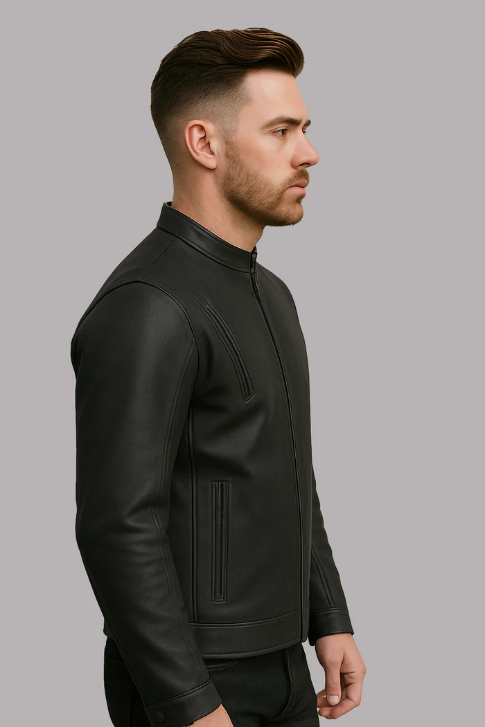 Nightshade Edge Men's Motorcycle Leather Jacket - Image 7
