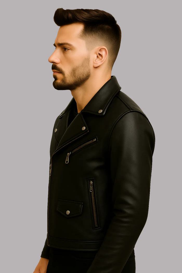 Roadburn Men's Motorcycle Leather Jacket - Image 6