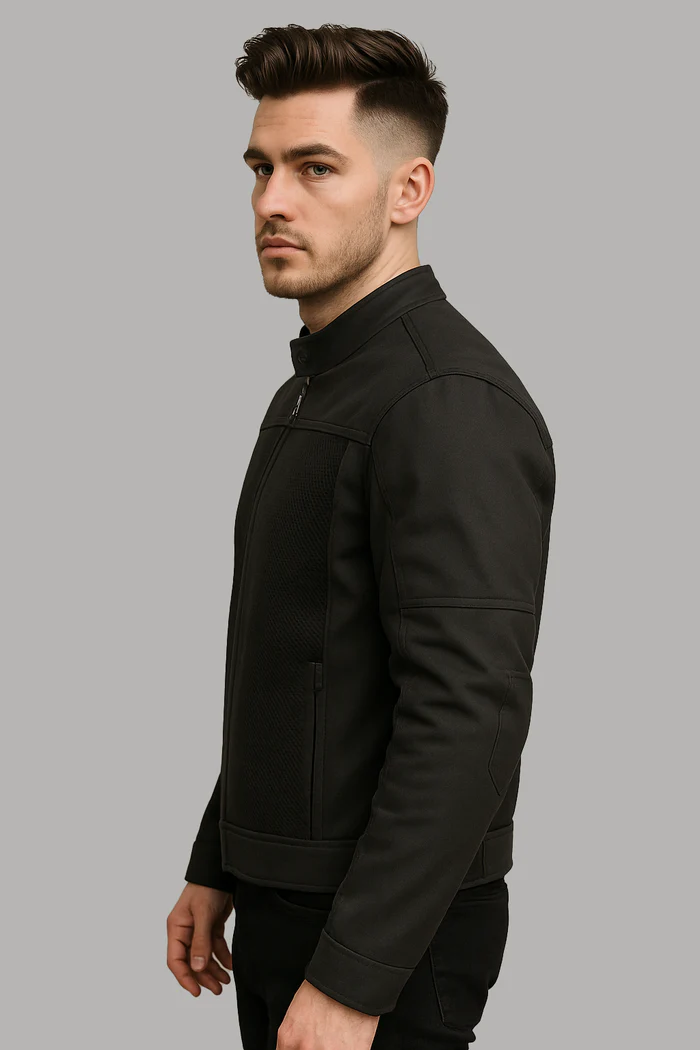 Velocity Black Men's Motorcycle Textile Jacket - Image 7
